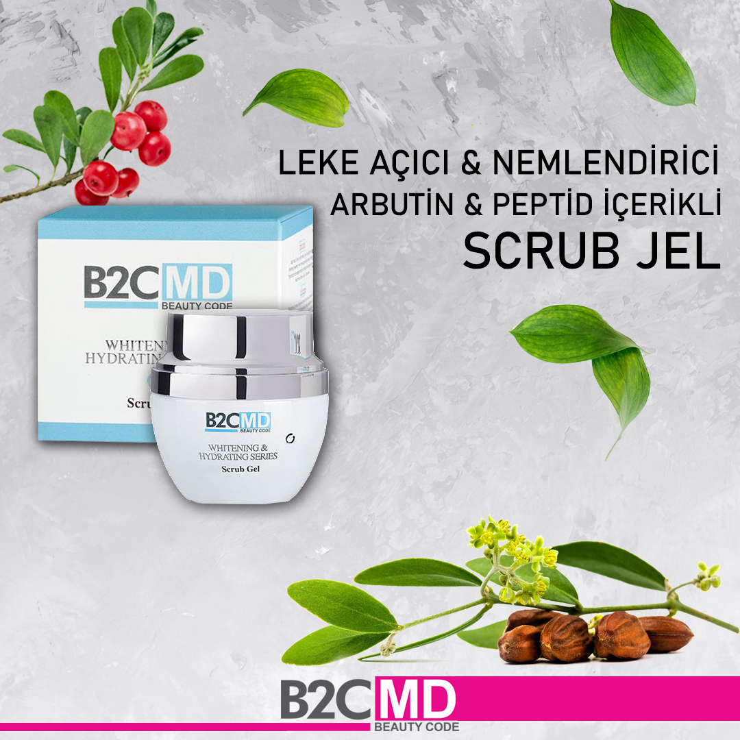 B2CMD's tweet photo. B2CMD Scrub Jel içeriğindeki ayı üzümü, salatalık özü ve jojoba tanecikleri sayesinde, cildinizde bulunan ölü hücreleri arındırır, tıkanmış gözenekleri temizler, cilt dokusunu yeniler. https://t.co/GremQ2t7sd