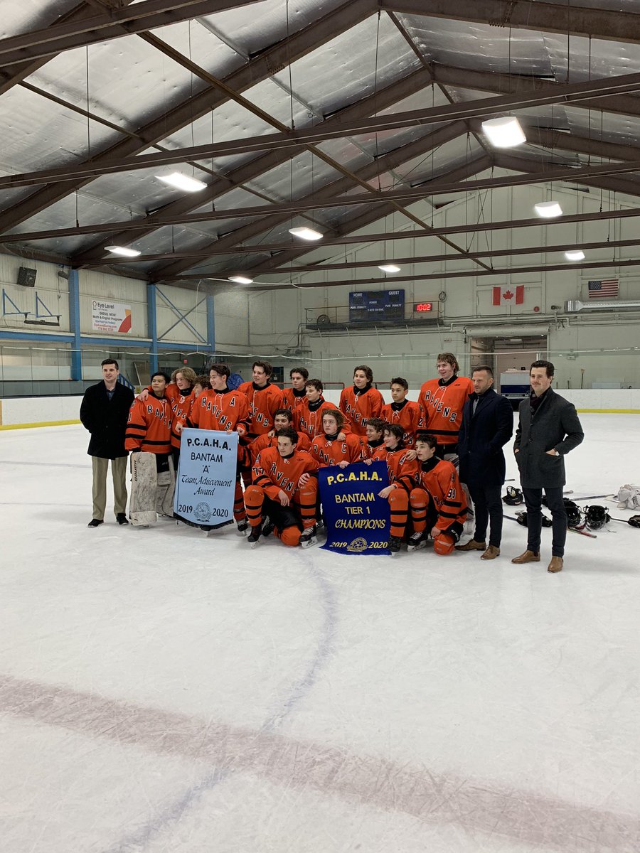 Your 2020 <a href="/PCAHAMain/">PCAHA</a> Bantam Tier 1 Champs. #GoRavens