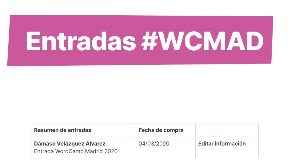 damasovelazquez's tweet photo. Ya tengo la entrada para la #WCMAD.  No os durmáis que luego se terminan:
👇👇
https://t.co/zAWX3xWuqq
cc @WordCampMad https://t.co/yTAhOGIWW6