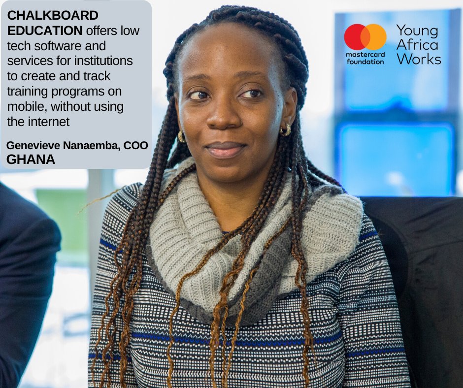 youngafricawks's tweet image. Our #EdTech Fellow from #Ghana, @TeamChalkboard provides a solution that enables students to access classes offline and prioritize their airtime. They can also choose between internet, SMS, and USSD to hand in assignments. 
#EdTech2020
#YoungAfricaWorks