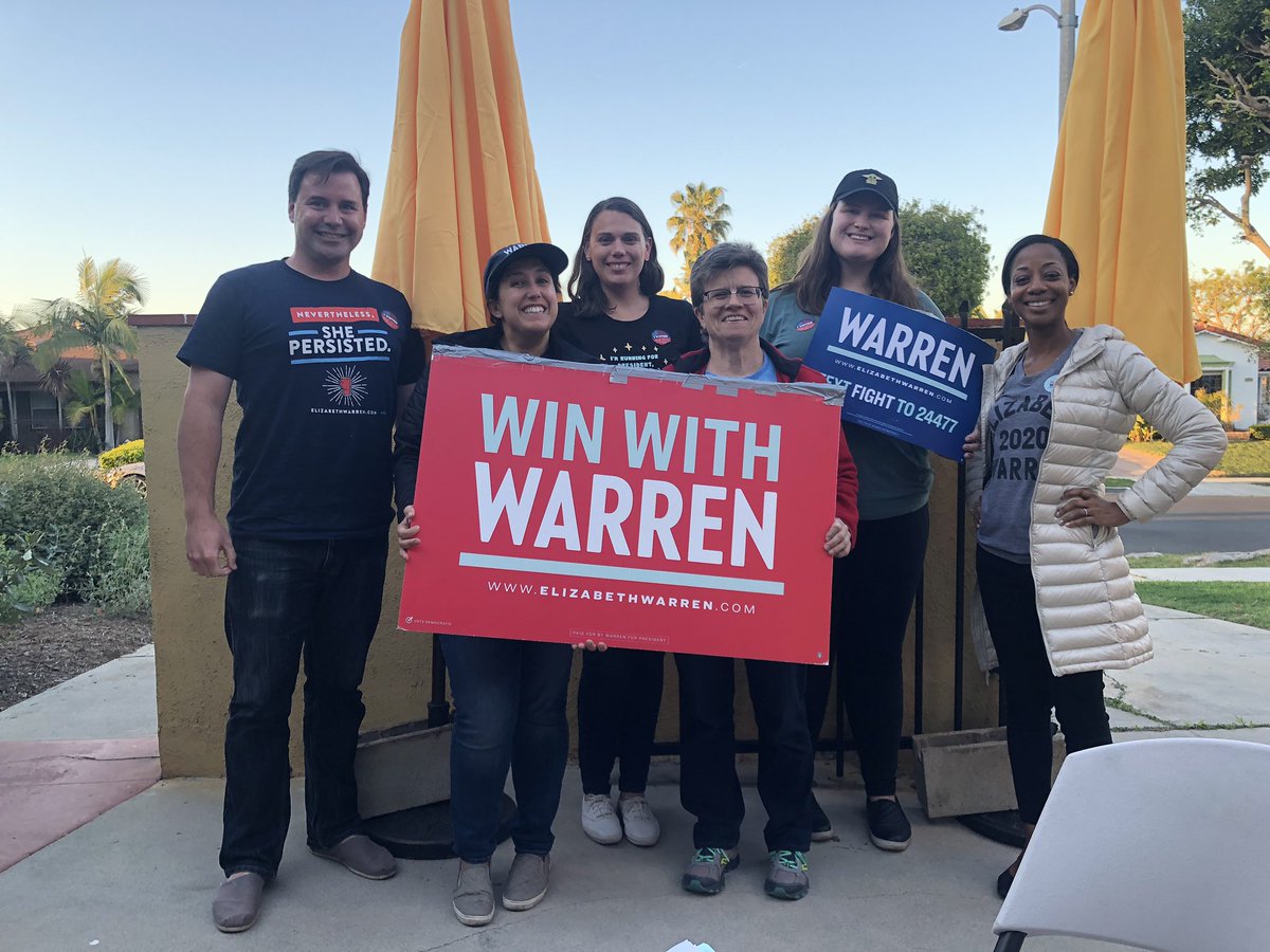 LAPersists's tweet photo. Our last crew of #GOTV volunteers who knocked doors until the very last minute. #Inglewood4Warren #TeamWarren #LAForWarren #VoteWarren https://t.co/PFC3MBCt7I
