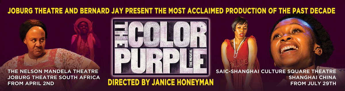 GaloreSA's tweet photo. South African audiences will have the opportunity to see #ColorPurpleSA in its ‘Bon Voyage’ season at Joburg Theatre from 02/04-12/04. Tickets can be purchased at https://t.co/0lQWYLDZeq or by calling 0861 670 670. https://t.co/BY3OZJlMvU