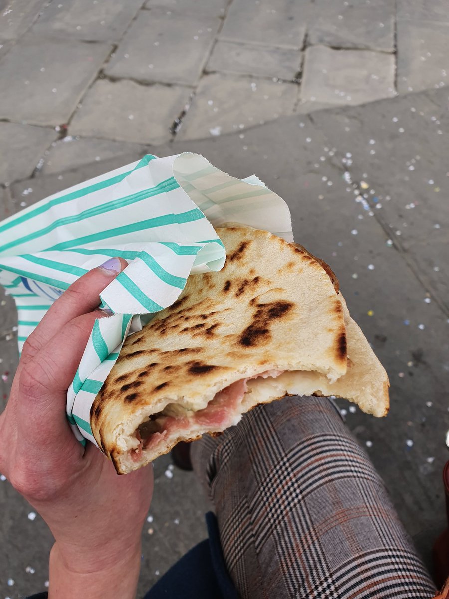 heardinflo's tweet photo. A great alternative to a panino! Piadina stuffed with prosciutto and artichoke at Hippopiada (not far from Sant'Ambrogio market). Huge menu with lots of veggie options too! #piadina #hippopiada #florence #firenze #foodtips #eat https://t.co/gm1vm618ch