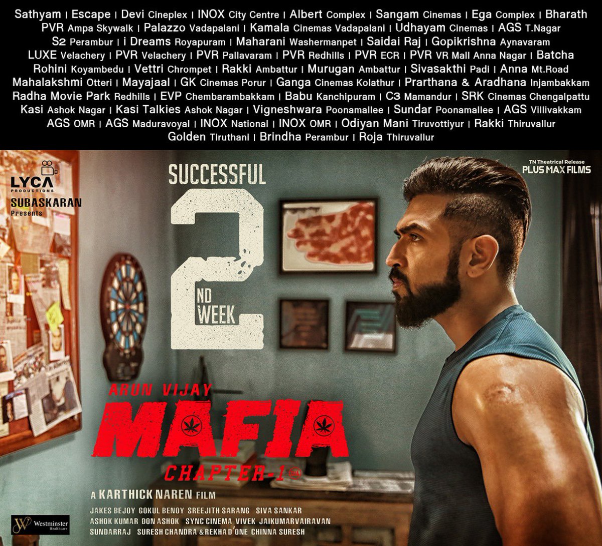 allindiaavfc's tweet photo. #Mafia Solid Run in 2nd Week!🦁🔥🦊
Film in cinemas near you!!🎫🎟
@arunvijayno1
@karthicknaren_M @Prasanna_actor @priya_Bshankar @LycaProduction
@JxBe @Lyricist_Vivek
#MafiaRunningSuccessfully 💥💥 https://t.co/Yg3asOVZGc