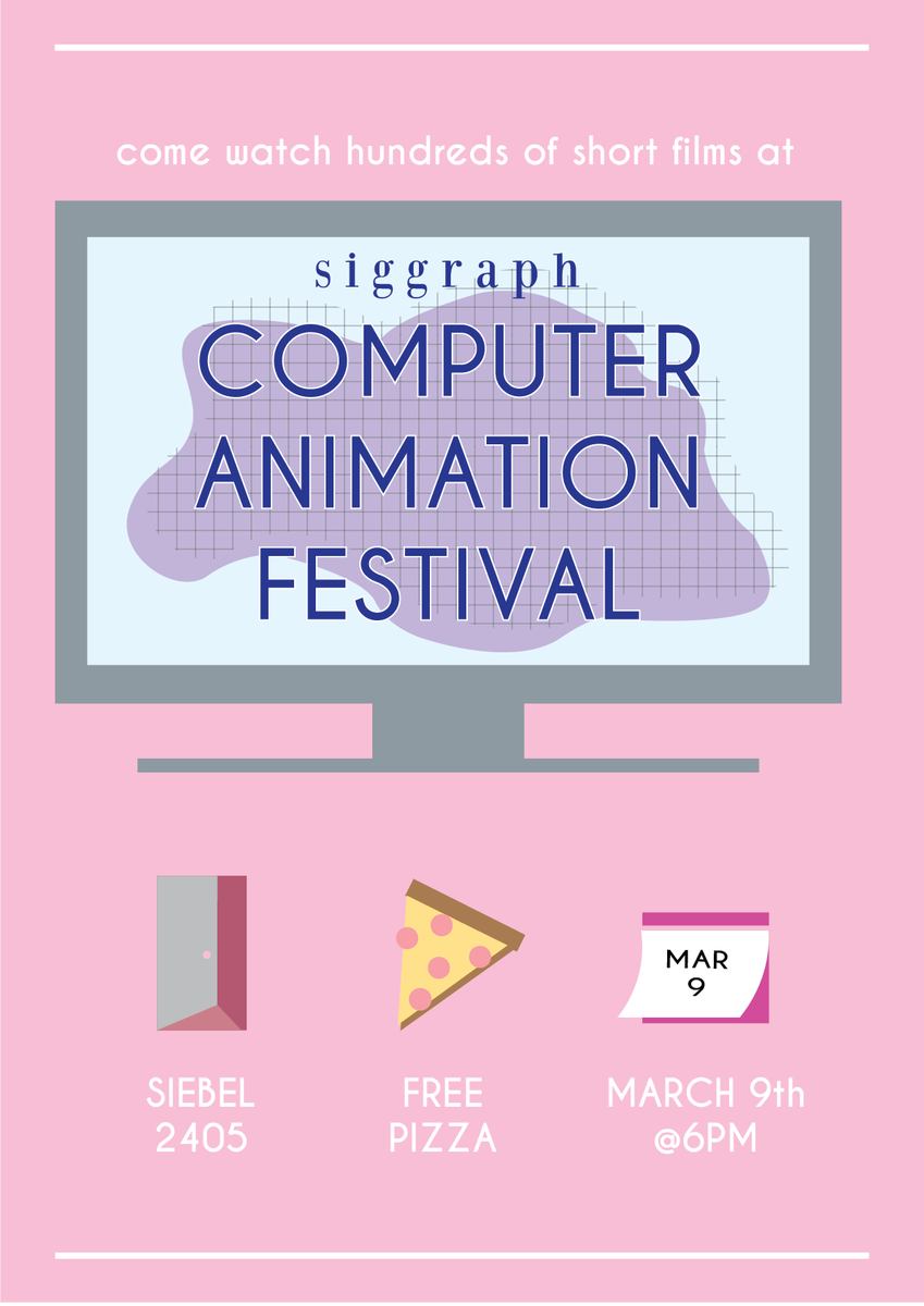 uiucacmsiggraph's tweet image. thanks for checking us out at quad day! Make sure to come to our 2020 computer animation festival! #weback #computeranimationfestival