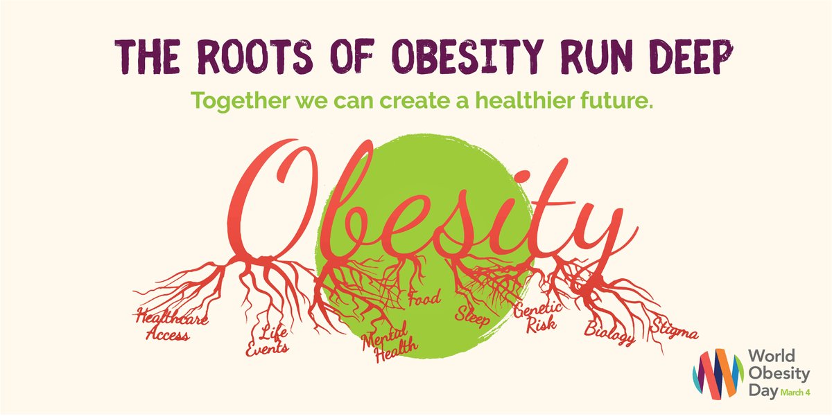 WorldObesityDay's tweet photo. People with obesity are constantly shamed and blamed for their disease. This is because many don't understand that obesity is a chronic disease and see it as a simple lack of willpower &amp; laziness.

But the ROOTS of obesity run much deeper #WorldObesityDay

https://t.co/VMQA6OJalj https://t.co/MyEi0okC2X