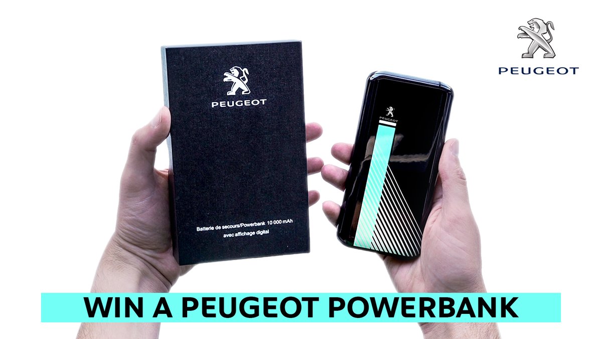 PeugeotZA's tweet photo. WIN a Peugeot Power Bank for you and a friend!

Simply Like, Retweet and tag a friend and you could be a winner! Ts &amp; Cs apply.

#PeugeotMenlyn #PeugeotPopupStore #PeugeotZA #FeelPeugeot #WinWithPeugeot https://t.co/kfmRZm4lUb