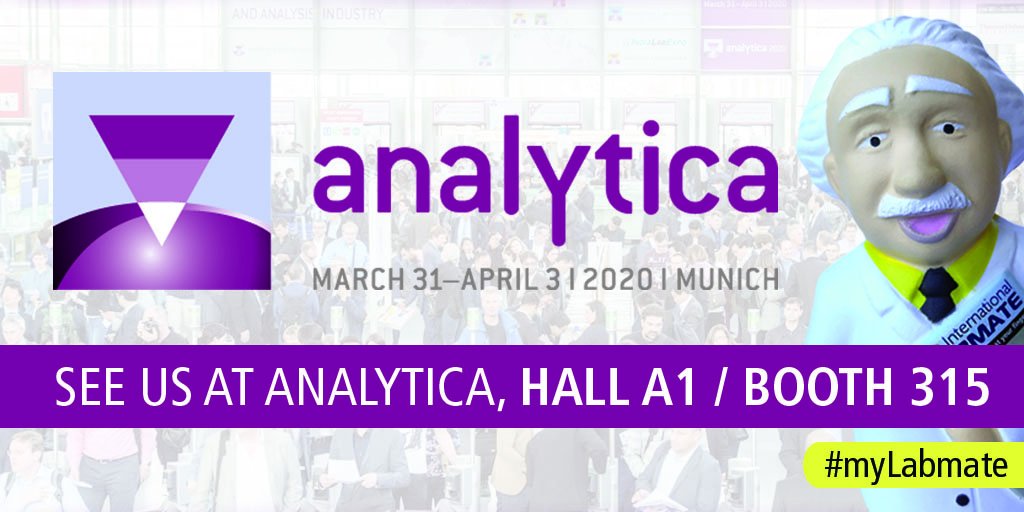 Chromtoday's tweet photo. Are you attending #analytica2020 in #Munich? #myLabmate is excited to be visiting for the first time 🇩🇪. Sign up for your free #myLabmate 👨‍🔬 &amp; visit us in Hall A1 Stand 315 for your free journal &amp; analytica show preview 🗞️ https://t.co/wcm3sWmPTM 
@analyticaFair #Science https://t.co/WF714AHpcv