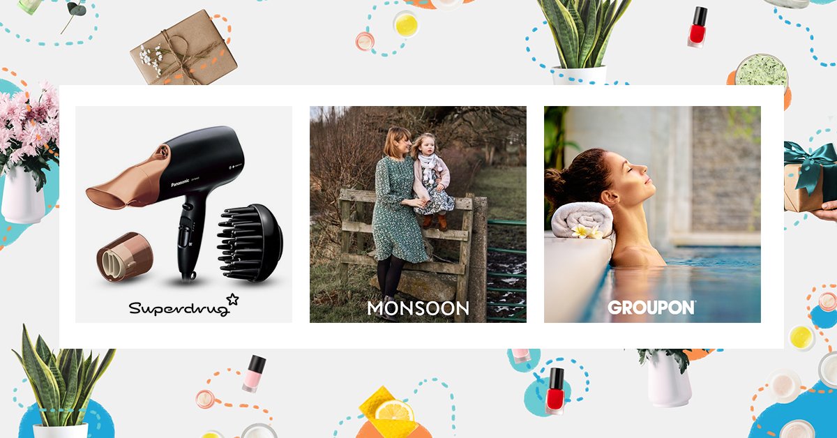 vouchercloud's tweet photo. Be a winner for Mother's Day this year and scoop up to ยฃ250 to gift to the magical one ๐๐ > https://t.co/dCgmOcZIL9 ๐ #gottabeinitowinit #winprizes #ukcomp #mothersdaygift #win #winitwednesday #superdrug #monsoon #groupon #mumlife https://t.co/PWztdFtWuI