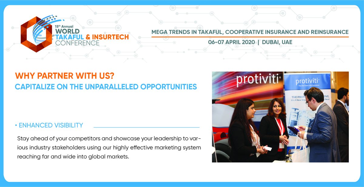 Engage with the Top Executives from leading Insurance &amp; Takaful Industry. Showcase your services to the C-Level participants from Insurance &amp; Takaful Industry. Book a seat now at 15th <a href="/WorldTakaful/">WTIC 2020</a>: bit.ly/2RTtqCb Visit: wtic2020.com #WTIC2020 #WorldTakaful20