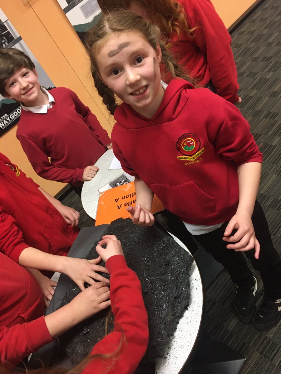 CraigfelenP's tweet photo. We have been handling coal and have even had a go at pulling the dram #cfp45 #bigpit https://t.co/SfTzX2MEGH