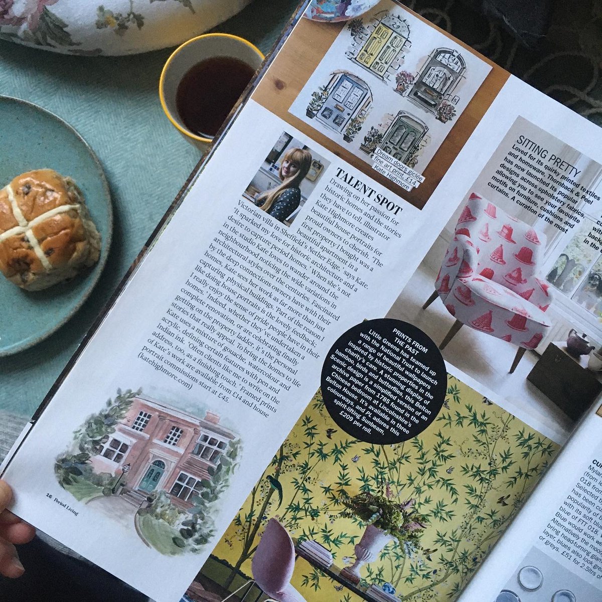 katehighmore's tweet photo. I am still on cloud 9 to be featured in Talent Spot in my favourite magazine @PeriodLivingMag for my house portraits, and it's such a lovely spring issue, Style Editor @Pippajaney's beautiful styling on the cover 🏡 https://t.co/D6bLpU3zMK