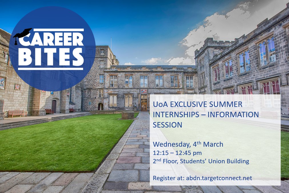 AbdnUniCareers's tweet photo. The Aberdeen Internship is an award-winning summer placement programme where students complete 10 week projects within a University of Aberdeen department. 
The Santander SME Internship Programme offers paid internships with Small and Medium Enterprises (SMEs). 1/2 https://t.co/oZXY7QBymw