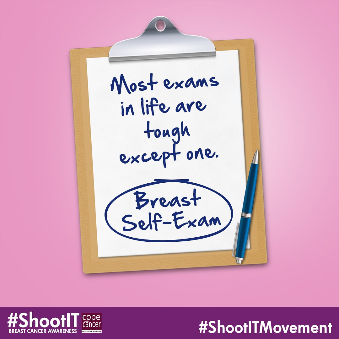 ShootIt_Now's tweet photo. While all other #exams of life test your mettle, a 15-min breast self-examination that is easy to perform can save a life. Know more about #BreastSelfExam through this informative video &amp; take the exam today! https://t.co/Gthx7GZ1bz
#BreastCancer #cancer #examtime https://t.co/yoJFrAgaTS