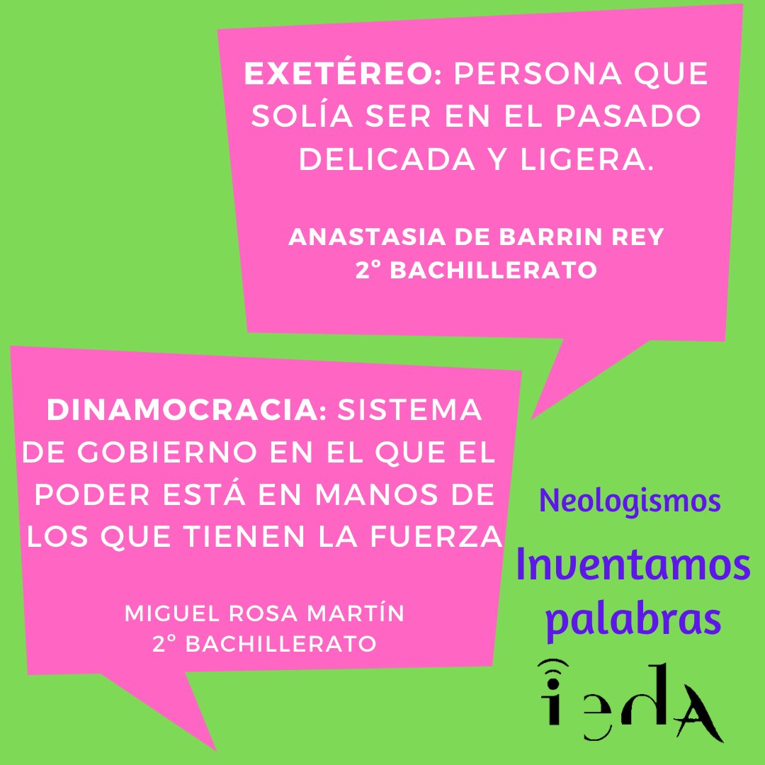 LenguaIEDA's tweet photo. Más palabras que quizás, algún día, existan:
#IEDA #neologismos https://t.co/eODjgw0wXH