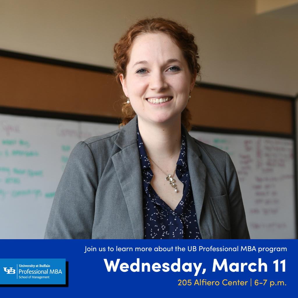 UBPMBA's tweet photo. Flexibility to fit your schedule. Learn more about the UB Professional MBA program at our next information session - Wednesday, March 11.
Click here to register!
https://t.co/Fpl7ZTKSUd
#UBMgt #UBuffalo #UBPMBA https://t.co/G7Hr0uor8U