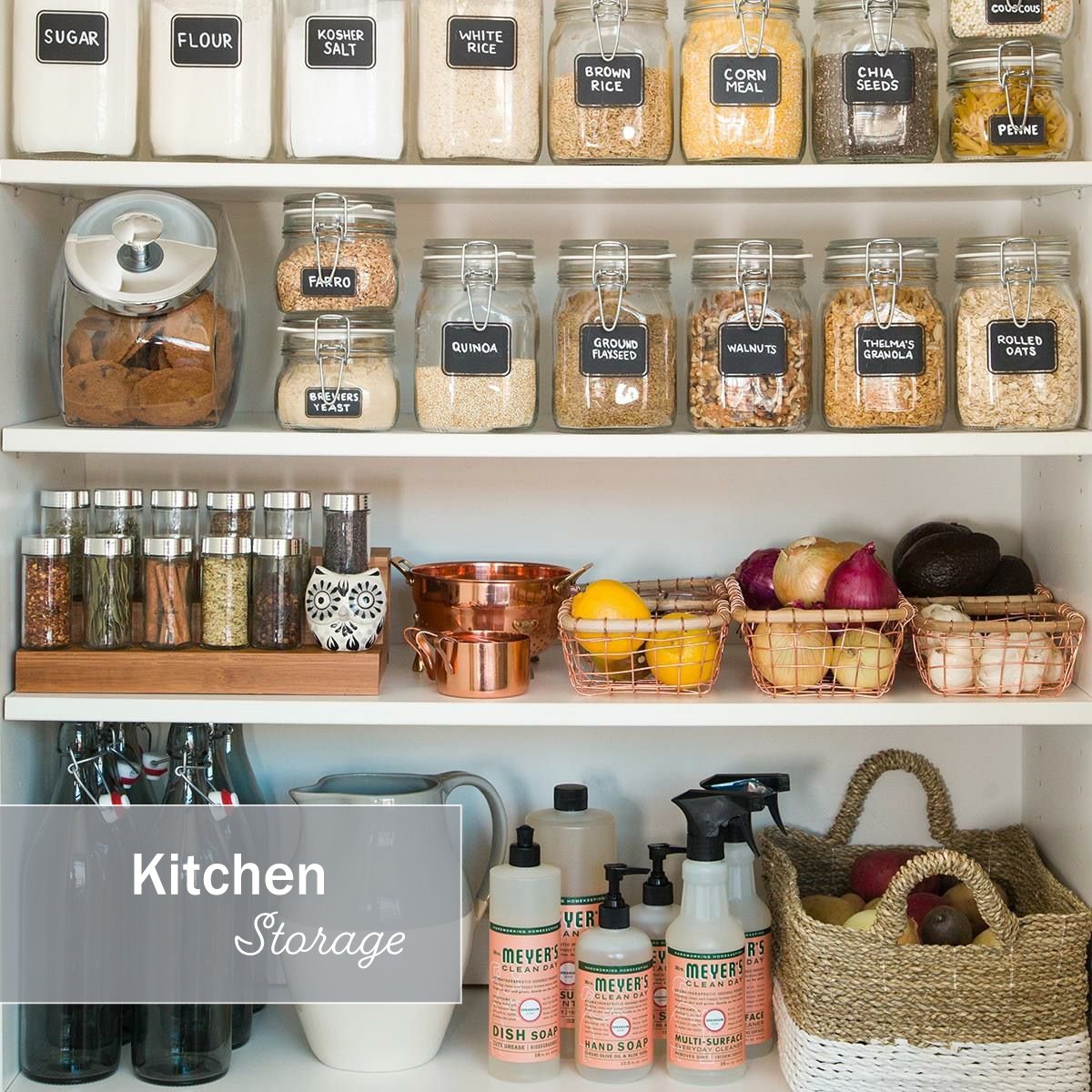 HullKitchens's tweet photo. Pantry organisation goals! 😍

Use mason jars and wired baskets in your pantry as a super organised way to store your non perishables and kitchen necessities 🙌

📸: pinterest https://t.co/Bcto4gBoqi