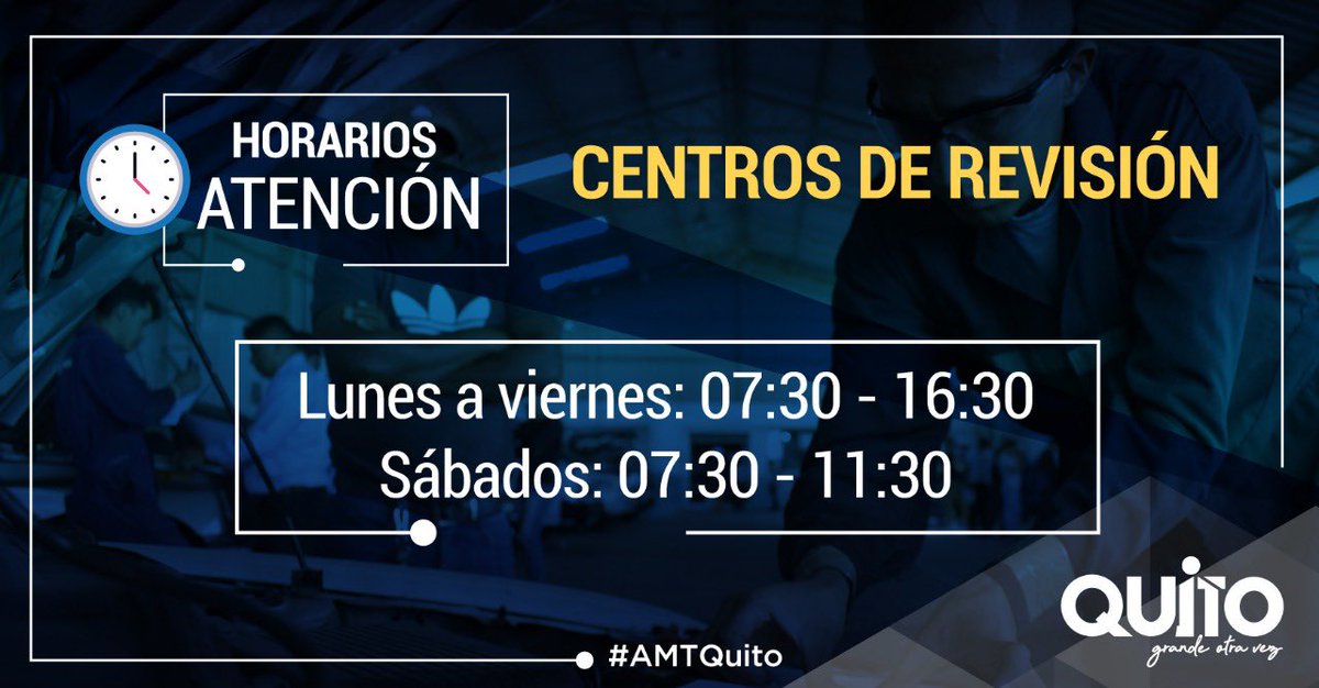 Amt Quito Pa Twitter Conoce Los Horarios De Atencion De Nuestros