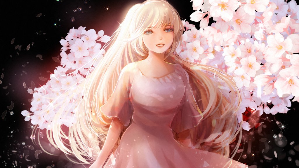 夜桜少女 イラスト ガールズイラスト オリジナルイラスト Illus こもりひっき 幻想少女絵のイラスト