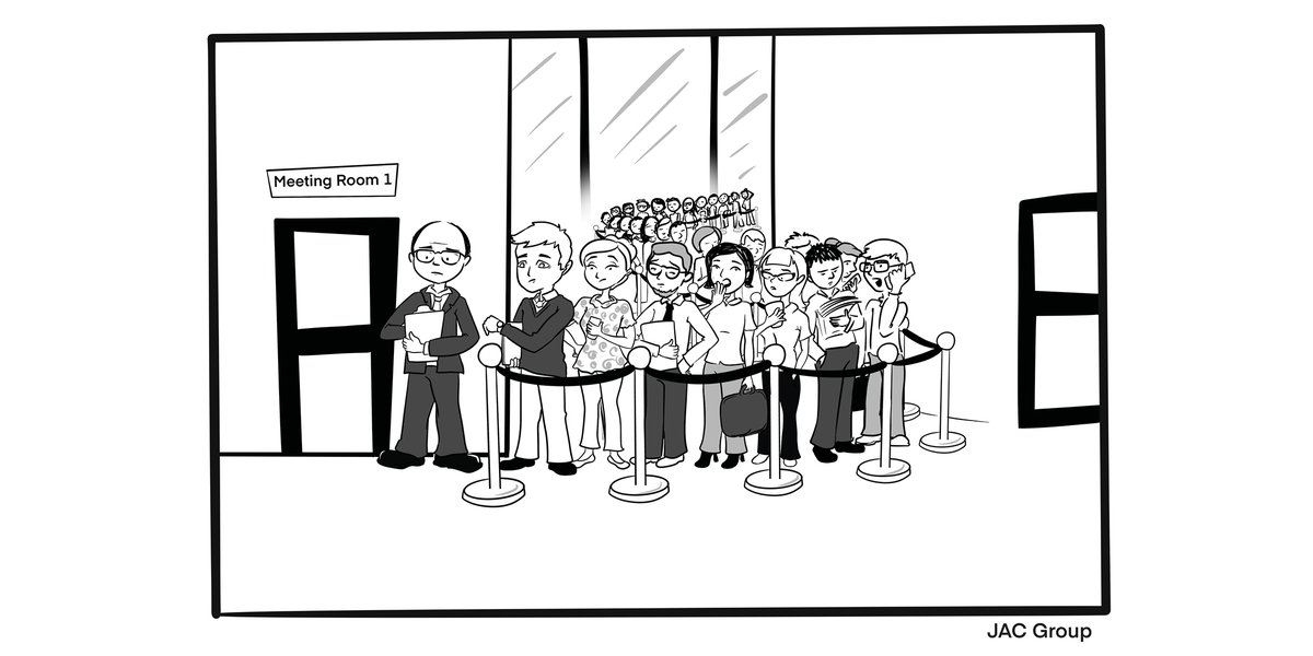 GroupJAC's tweet image. 8 out of 10 (unscientific data!) of our clients don’t believe they have enough meeting rooms in their current space