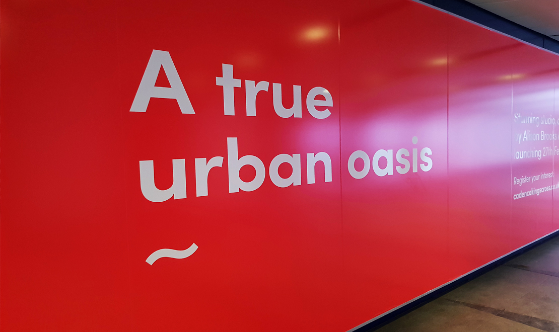 branded_bio's tweet photo. We produced and installed another great design at the Kings Cross light box tunnel. The 90metre tunnel graphics showcase the serene, beautiful lighting display and create an elegant, calming impression #largeformatprinting #blockoutvinyl #install #kingscrossstation #tunneloflight https://t.co/saogEFH31L