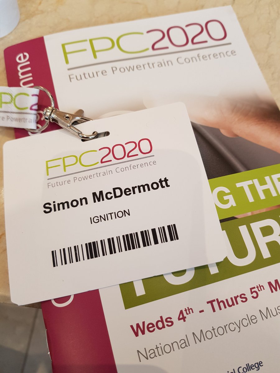 Ignition_Online's tweet image. Commercial Director Simon is spending the day at the Future Powertrain Conference today, hearing what industry experts have to say about the next steps in automotive engineering for a greener, more efficient future #FPC2020