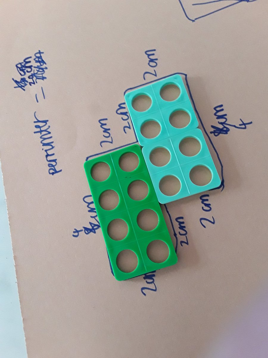 Year3TheHill's tweet photo. Year 3 used Numicon to help them visualise and calculate the perimeter of shapes. #Numicon #Perimeter #Nottoscale https://t.co/AE9fJeLyrD