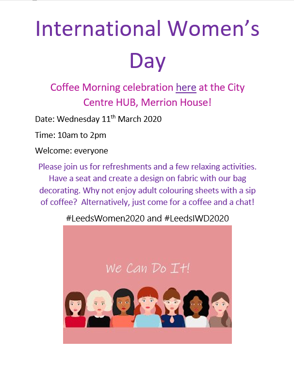 Come and join us on the 11th of March to celebrate #InternationalWomensDay2020 #LeedsIWD2020