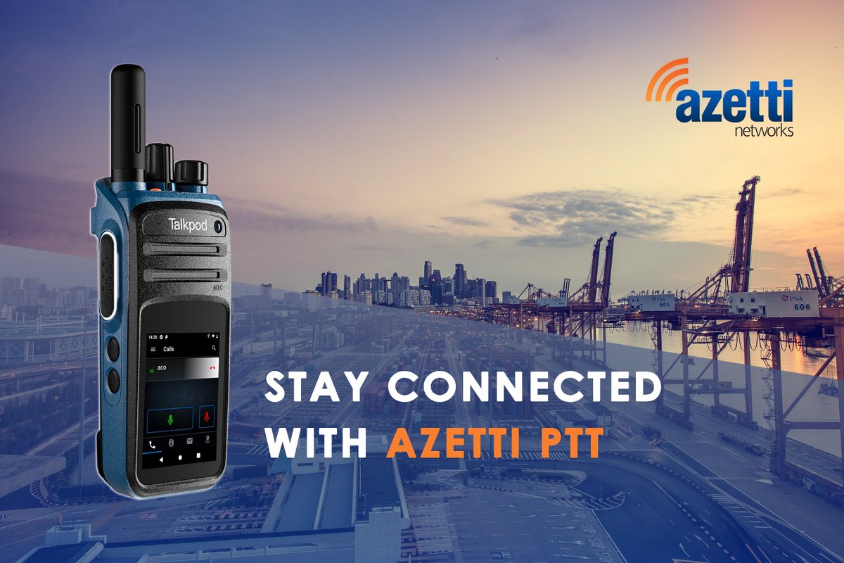 Improve safety and daily processes with a reliable communication solution. #AzettiPTT, the ideal service for improvements in ports performance. Keep your team members connected! #ptt #ports