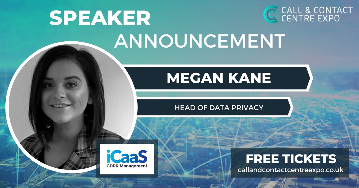 _iCaaS's tweet photo. We are delighted to announce that @MeganKane_GDPR will be speaking at the @CallCentreEx at @ExcelLondon on March 19th. Read more here: https://t.co/WsmxrUWZgk
And don't miss out, get your free tickets here: https://t.co/mrMjD2Kxih
#CallContact20 #callcentre #CallCentreEX https://t.co/XIq8eMsQAe