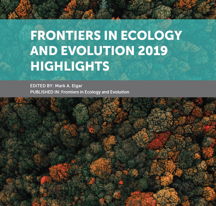 FrontEcolEvol's tweet photo. The 2019 Highlights #ebook of Frontiers in #Ecology and #Evolution is officially out! 🎉🎉
#MigratingBirds #BigData #DNA #WaterStriders #Symbiosis #Mosquitoes #KinStructure #ArtificialLight #CommunityAssembly, #PhenotypicPlasticity
Download your copy: https://t.co/TkxlKNK75L https://t.co/5DOCDXWyze