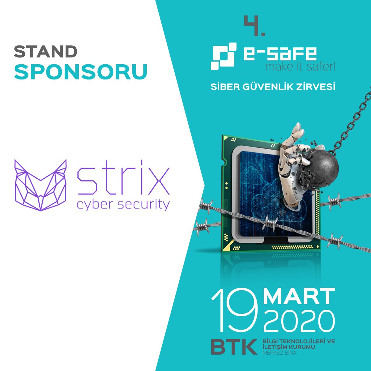 MSI_Dergisi's tweet photo. Strix Cyber Security, 4’üncü e-Safe Siber Güvenlik Zirvesi’nde, Stant Sponsoru olarak yer alacak.

Etkinlik hakkında detaylı bilgi ve kayıt için: https://t.co/nj6BBdXrQj
@eSafeorg @strixcscom @om3rcitak @musasavas
#4eSafeSiberGüvenlikZirvesi #SiberGüvenlik #eSafe https://t.co/Sqdmk8h3dy