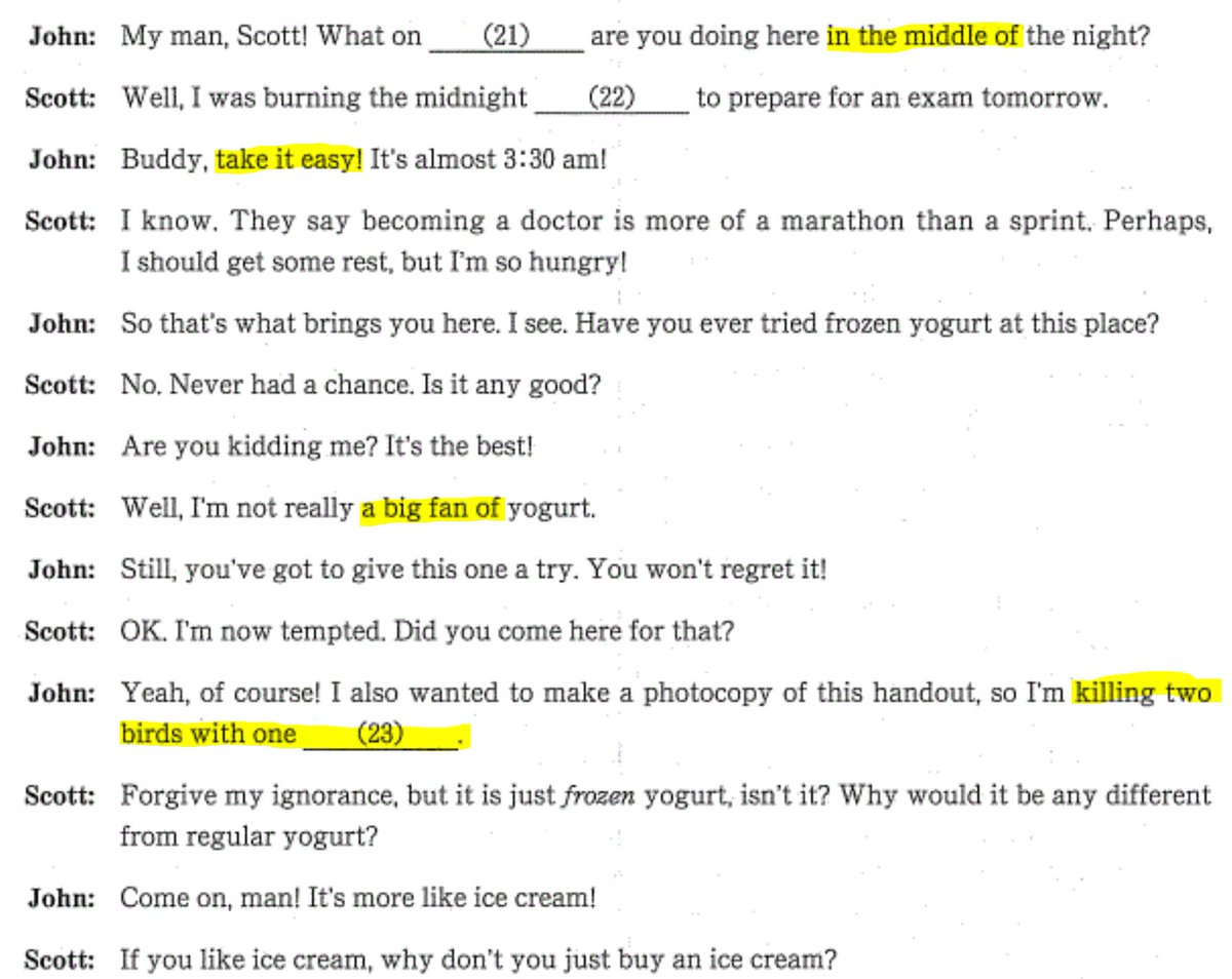 Atsu Auf Twitter Distinction は大学受験用に制作したわけではないのですが 慶應義塾大学法学部会話問題での的中率は抜群です 笑 毎年本当にびっくりするくらい当たってます 画像は2020の問題 慶應法の会話文は非常に良問だと思います よく使う表現が自然に