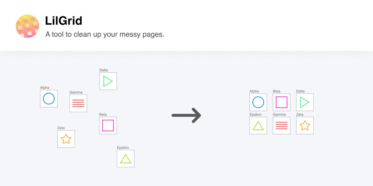 LilGrid — LilGrid takes elements and arranges them into a grid that you define. It will organize elements you’ve directly selected. If nothing is selected it will organize all top-level elements on the current page. For example it’s great to use on…
figma.com/c/plugin/79539…