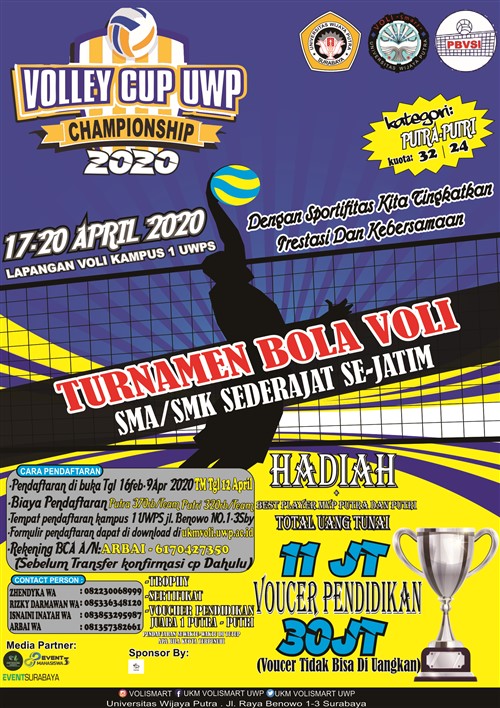 Poster Turnamen Bola Voli Poster Bola Voli Customize Volleyball