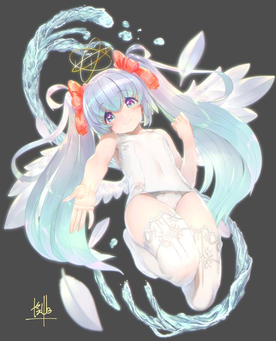 でじ天 #でじたん #スク水 #白すく #天使 https://t.co/Cg06UOpnQ3 