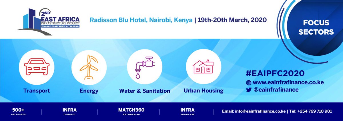 The #EAIPFC2020 not only gives you an opportunity to have an early look at the Africa's infra pipeline but also enables you to network with the infra industry stakeholders in Africa. Take advantage of our matchmaking app to enhance your meetings on the sidelines of the Conference