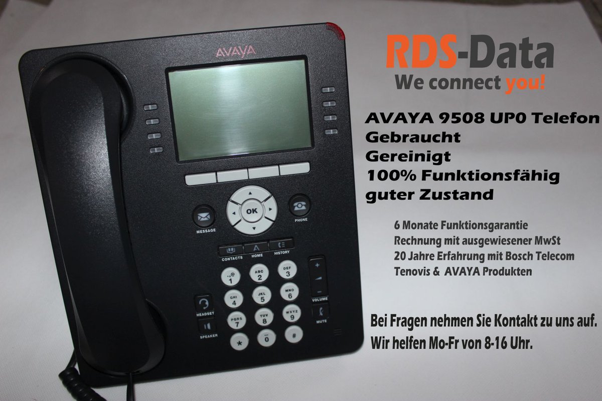Frisch eingetroffen!!!
21x AVAYA 9508 Up0 Systemtelefone in 1A Zustand.

shop.itk-direkt.de/avaya-9508-dig…

#AVAYA #Avaya9508 #rdsdata #refurbished