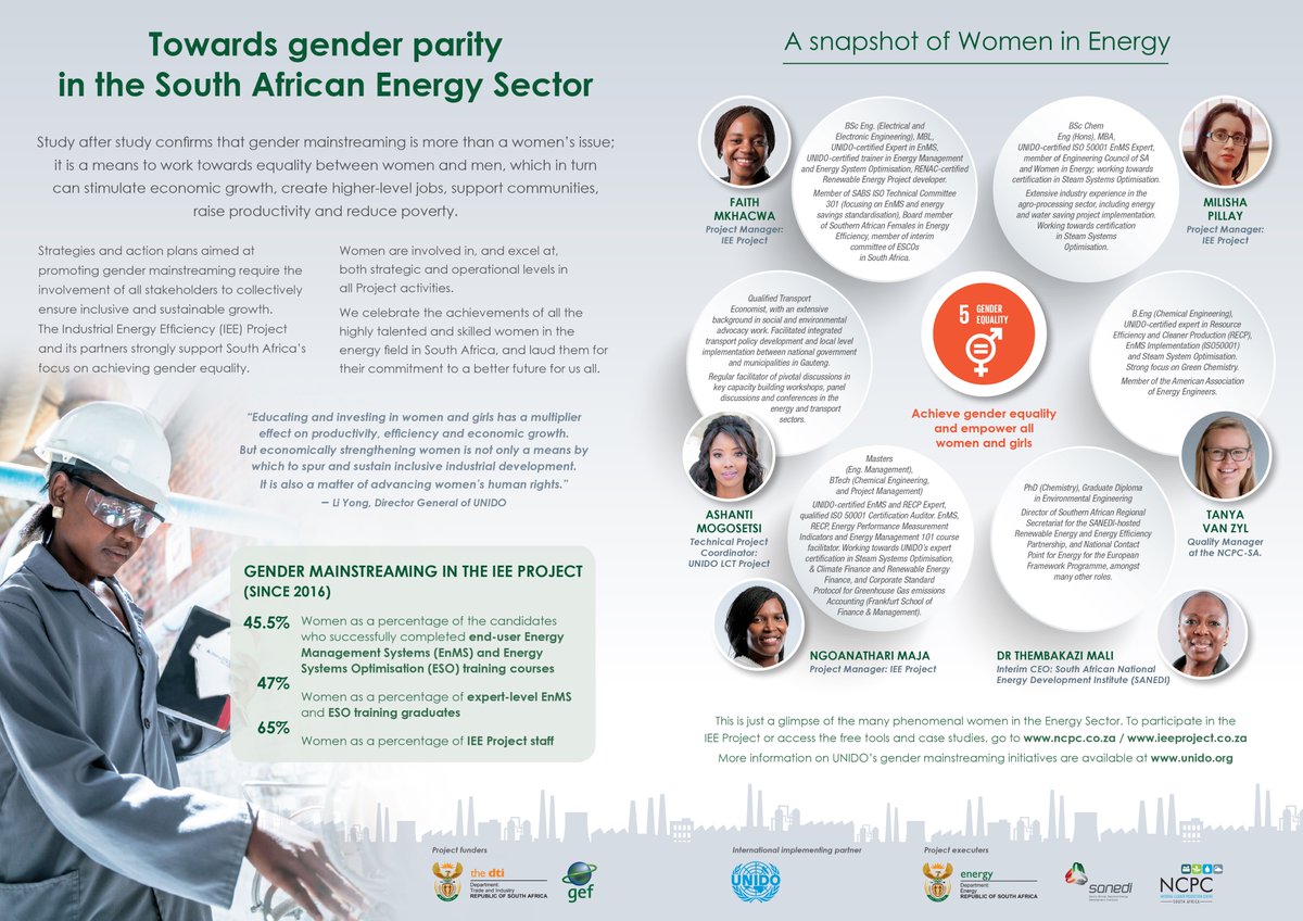 UNIDO_SA's tweet photo. During the Women in Energy Conference at the Africa @EnergyIndaba, UNIDO National Coordinator, @ValerieGeen formed part of the panel members discussing 'Gender mainstreaming in the Energy Sector'.
#ncpc_sa #womeninenergy #unido_sa #genderequality #iee #AEI2020 https://t.co/UJh3kkZq0X