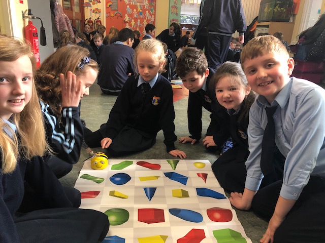 stolafsns's tweet image. 6th class took time out of their busy day to help 1st class to learn to code the Bee-bots to navigate maps and complete challenges. #cenfadhb @CenFadhb