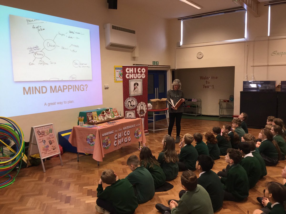TickfordPark's tweet photo. Year 5 were lucky enough to have a visit from the author Janet Roberts and Mike Roberts. They told us about becoming an author and how their production team puts together episodes of Chico Chugg. We even had a go at voice overs! #TP4reading #TPemerald #TPmoonstone @ChicoChugg https://t.co/CtN5HTWIBV