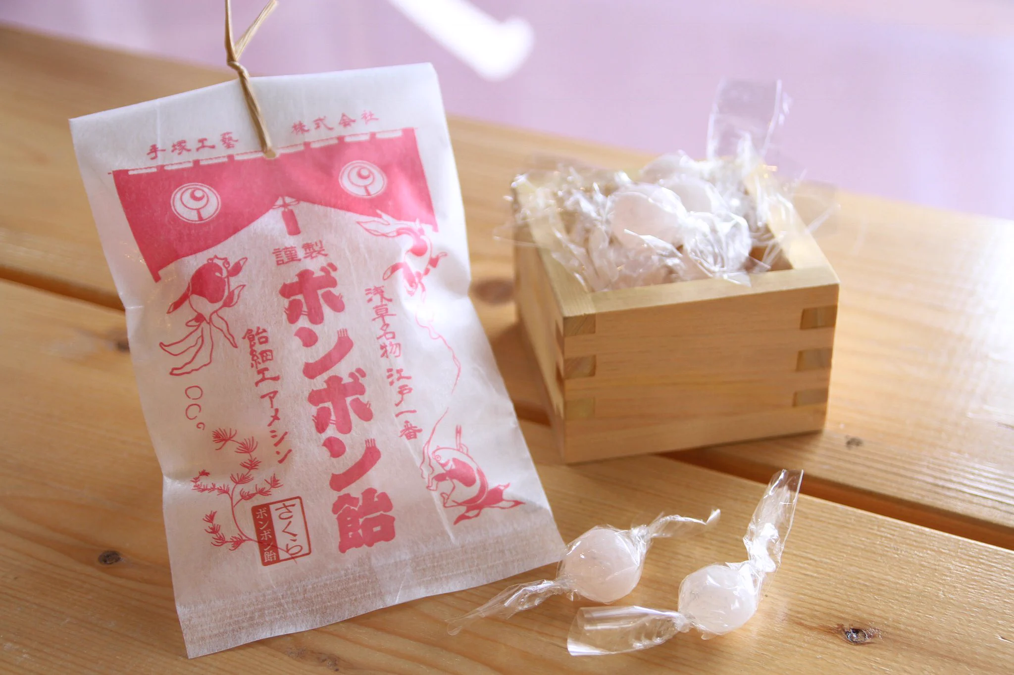 かわいい！！ちょこざい飴！ちょこっと春を感じられる、ちょこざい飴(さくら)販売中！