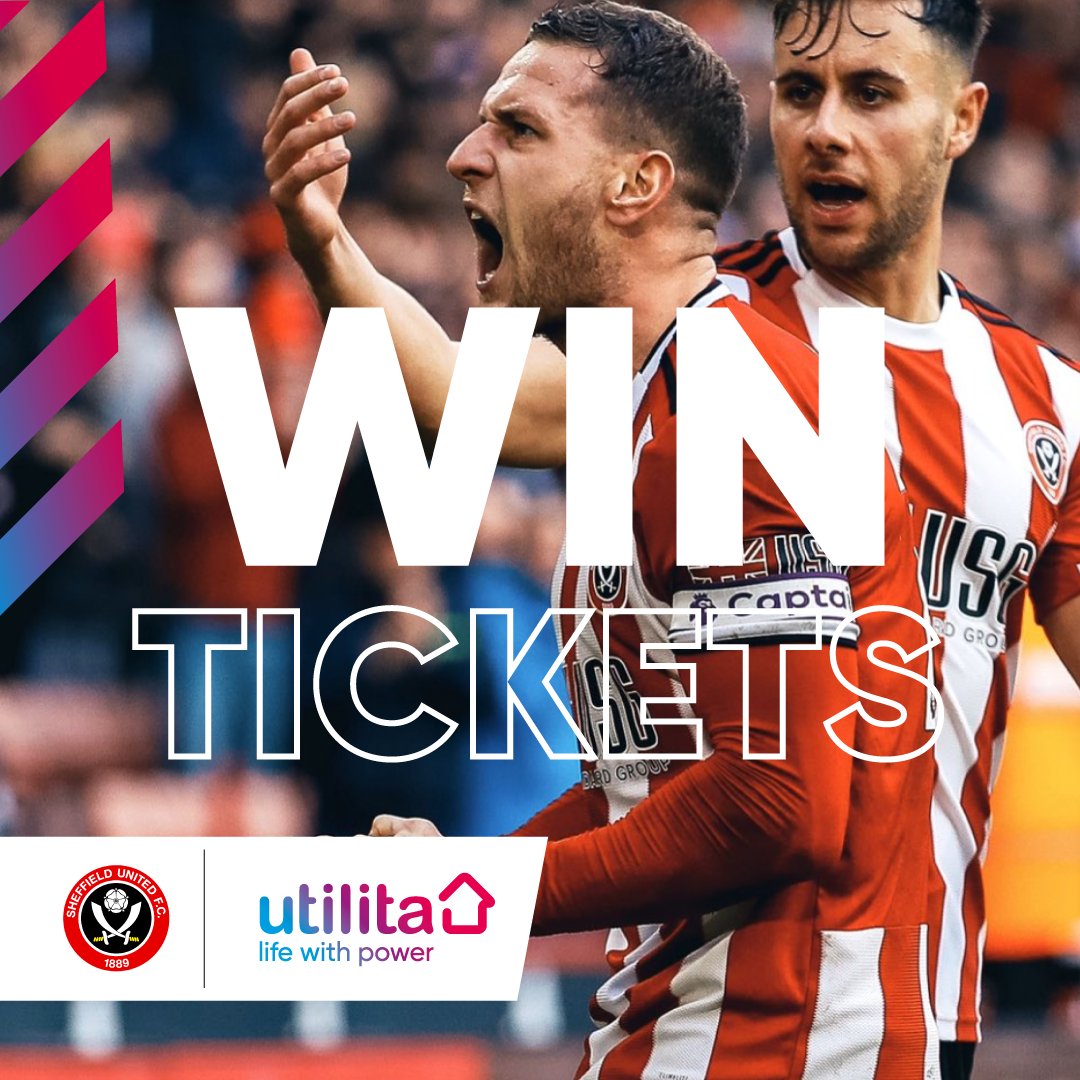 UtilitaFootball's tweet photo. ⚔️Sheffield United Ticket Competition ⚔️

For chance to win 4⃣ hospitality places to see @Sheffieldunited 🆚 Norwich City👇

 RT, follow @UtilitaFootball &amp; tag your football mates 💃🕺

You've until Thursday 🕓 when we'll DM the winner 👍 

#PoweringBritishFootball https://t.co/bg0yvidM8b