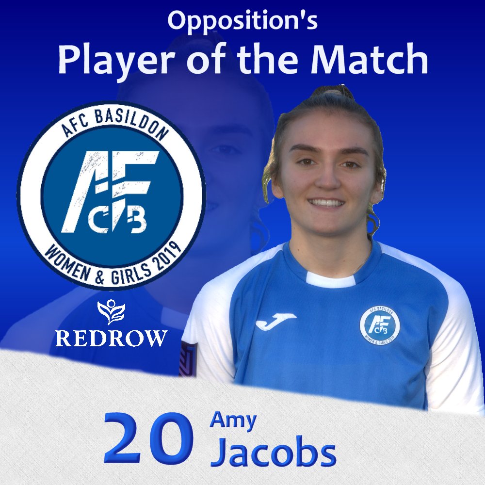 hashtagutdwomen's tweet photo. Well done to Amy Jacobs, who was named Opposition's Player of the Match against Cambridge United. Amy had a great game scoring four goals.

#AFCBasildon
#WeAreNational
#OneClub
#Basildon https://t.co/YVjMW89If8