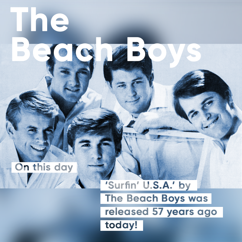 #OnThisDay in 1963, <a href="/TheBeachBoys/">The Beach Boys</a> released their hit song 'Surfin' U.S.A.'! What is your favourite song by them? 🏖️

#WednesdayWisdom