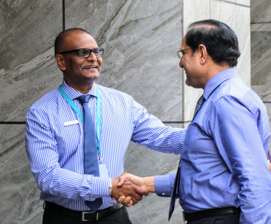 igmhmv's tweet image. IGMH CEO Ibrahim Saleem welcomes WHO Representative to the Rep. of Maldives Dr.Arvind Mathur to Indira Gandhi Memorial Hospital.
@WHOMaldives 
#IGMH