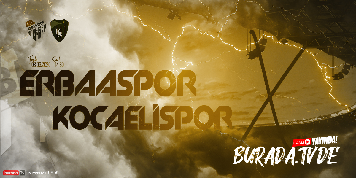 CANLI YAYIN BİLGİSİ , Erbaaspor - Kocaelispor maçı şifresiz ve ücretsiz olarak sadece Burada.TV'de