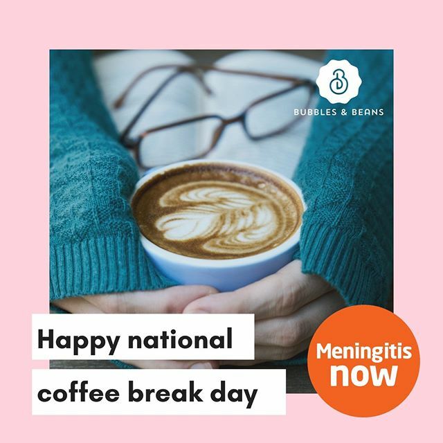 Bubbles and Beans (@bubblesbeansuk) on Twitter photo Put the kettle on and support national coffee break day for the <a href="/MeningitisNow/">Meningitis Now</a> trust. Every 4th March, coffee Break is simply a good excuse to get together over a cup of coffee to raise money for the Meningitis Trust. #coffee #charity #friends #meningitis ift.tt/2PMYpON Put the kettle on and support national coffee break day for the <a href="/MeningitisNow/">Meningitis Now</a> trust. Every 4th March, coffee Break is simply a good excuse to get together over a cup of coffee to raise money for the Meningitis Trust. #coffee #charity #friends #meningitis ift.tt/2PMYpON